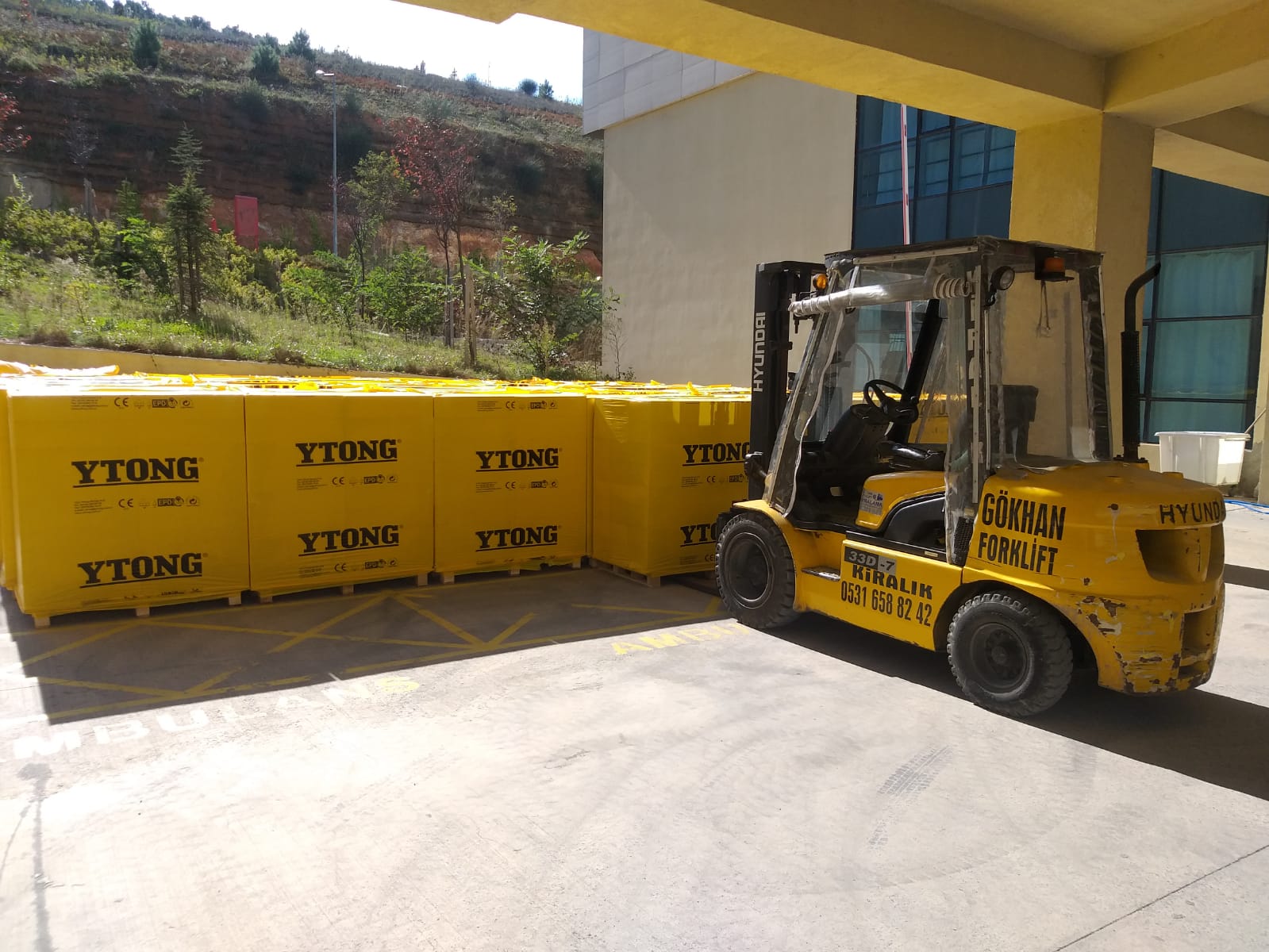 Forklift çalışma sahası
